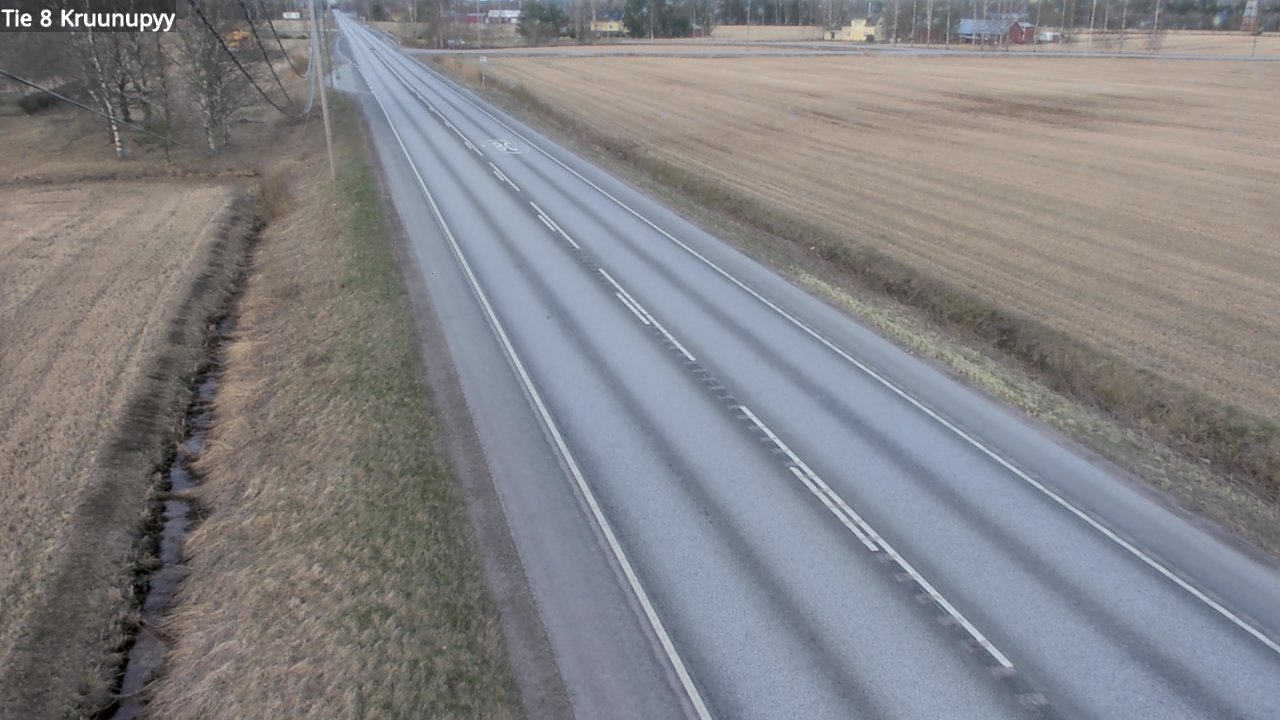 Weather Camera Image Väg 8 Kronoby, Kruunupyy, Pohjanmaa