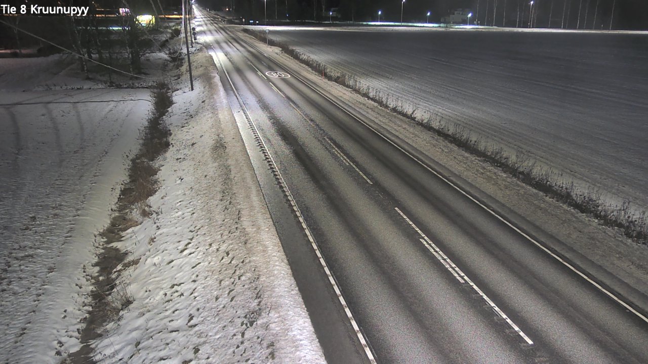 Weather Camera Image Väg 8 Kronoby, Kruunupyy, Pohjanmaa