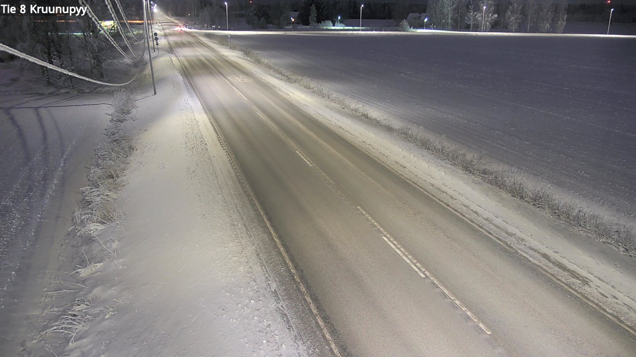 Weather Camera Image Väg 8 Kronoby, Kruunupyy, Pohjanmaa