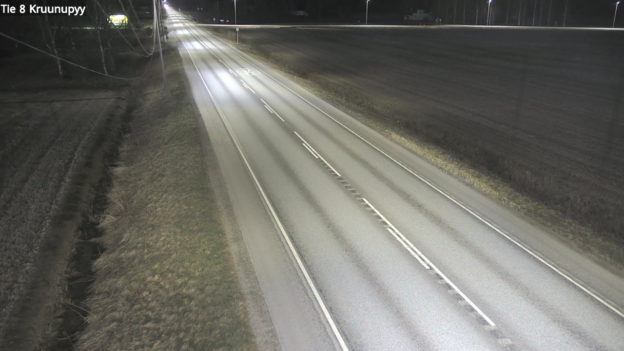 Weather Camera Image Väg 8 Kronoby, Kruunupyy, Pohjanmaa