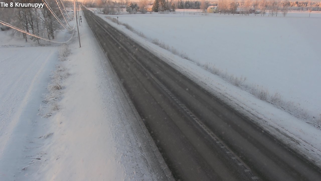 Weather Camera Image Väg 8 Kronoby, Kruunupyy, Pohjanmaa