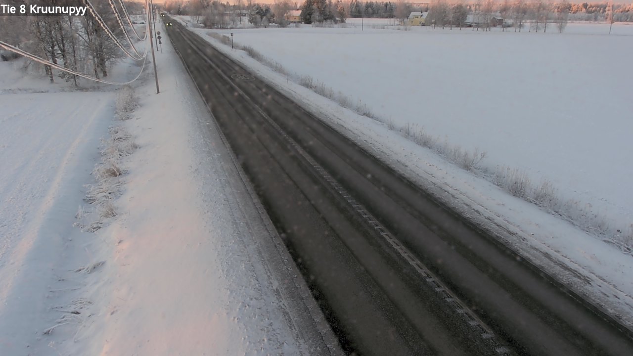 Weather Camera Image Väg 8 Kronoby, Kruunupyy, Pohjanmaa