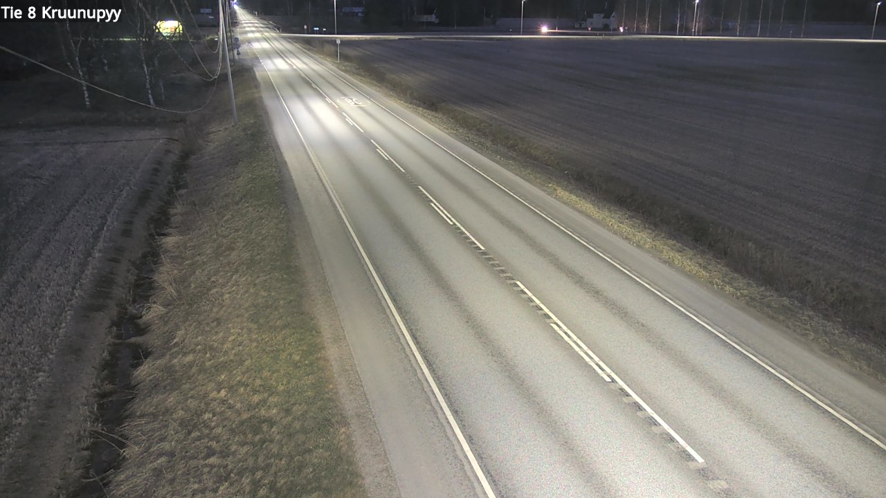 Weather Camera Image Väg 8 Kronoby, Kruunupyy, Pohjanmaa