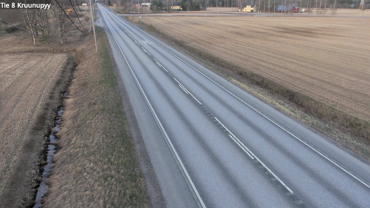 Weather Camera Image Väg 8 Kronoby, Kruunupyy, Pohjanmaa