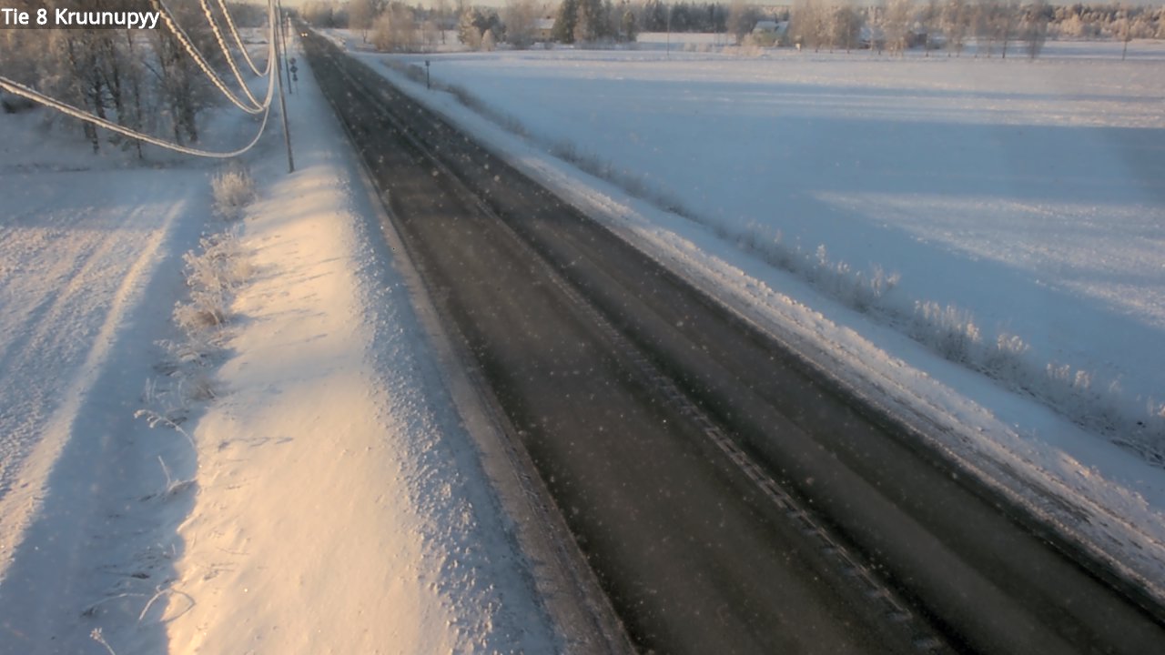Weather Camera Image Väg 8 Kronoby, Kruunupyy, Pohjanmaa