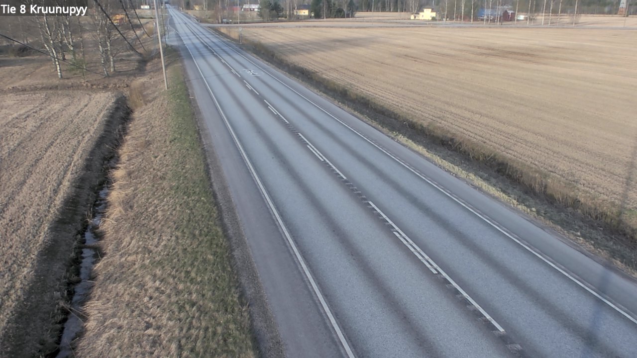 Weather Camera Image Väg 8 Kronoby, Kruunupyy, Pohjanmaa