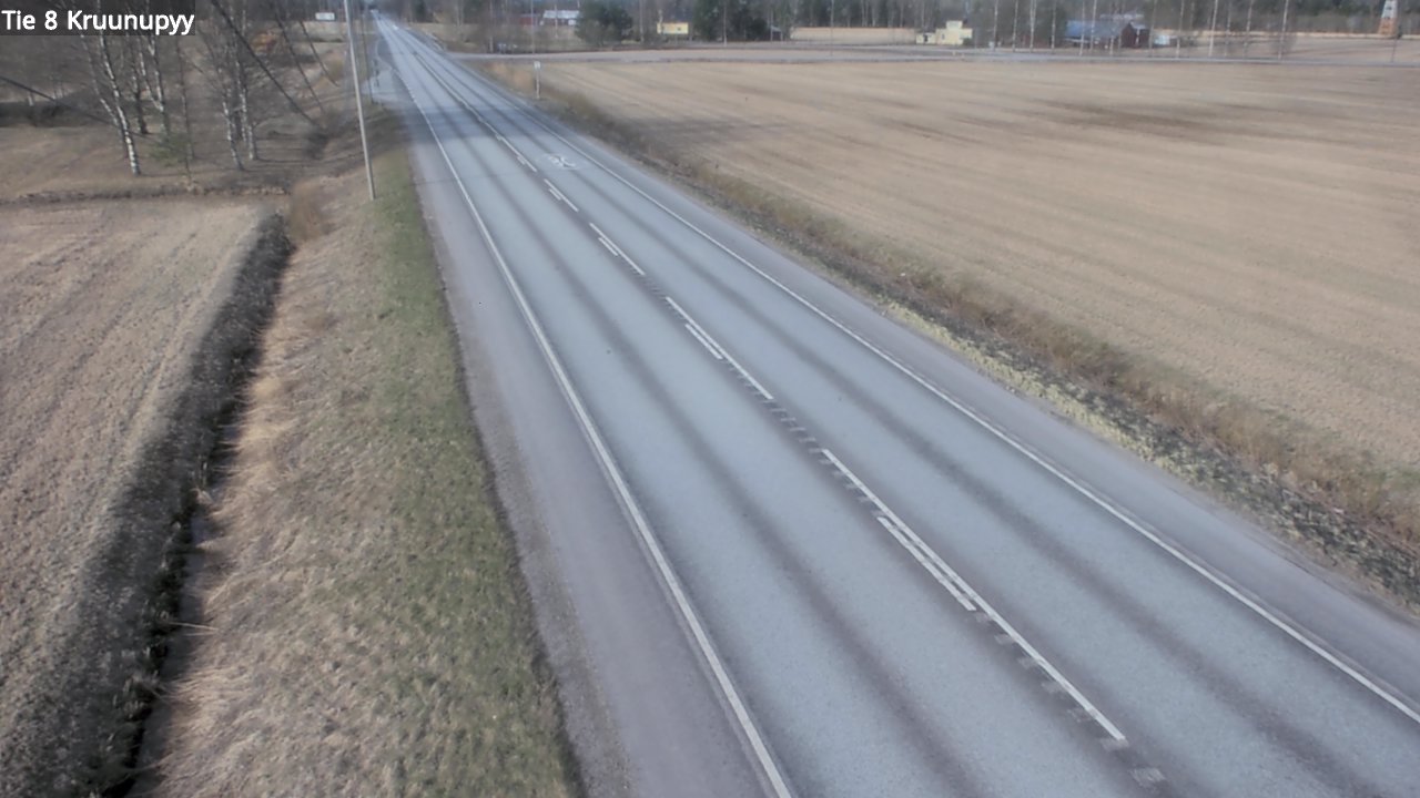 Weather Camera Image Väg 8 Kronoby, Kruunupyy, Pohjanmaa