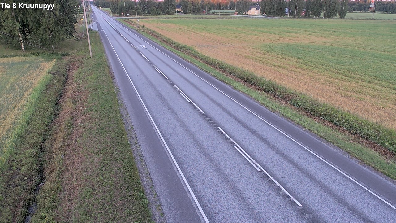 Weather Camera Image Väg 8 Kronoby, Kruunupyy, Pohjanmaa
