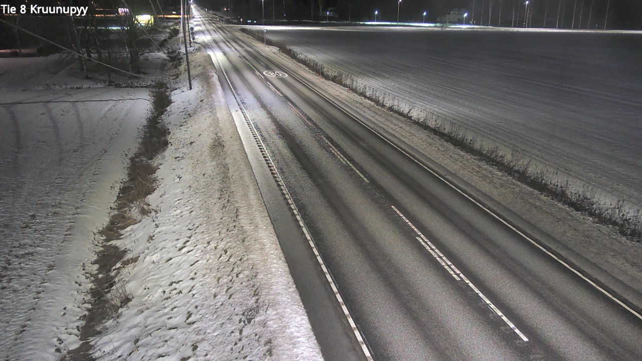 Weather Camera Image Väg 8 Kronoby, Kruunupyy, Pohjanmaa