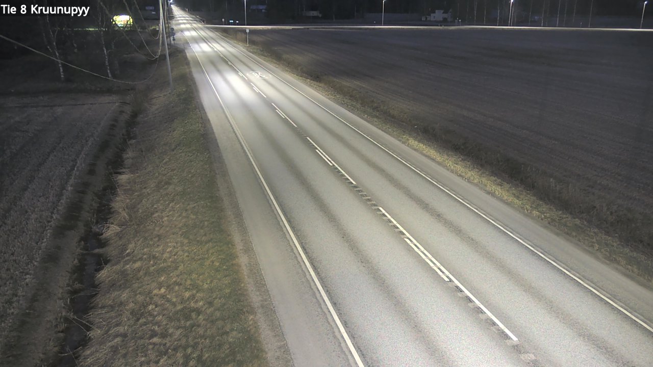 Weather Camera Image Väg 8 Kronoby, Kruunupyy, Pohjanmaa