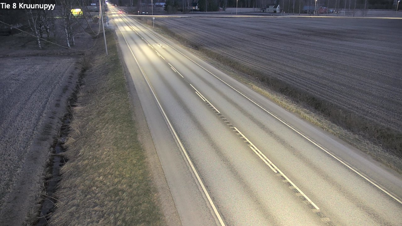 Weather Camera Image Väg 8 Kronoby, Kruunupyy, Pohjanmaa