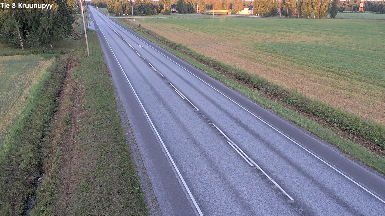 Weather Camera Image Väg 8 Kronoby, Kruunupyy, Pohjanmaa