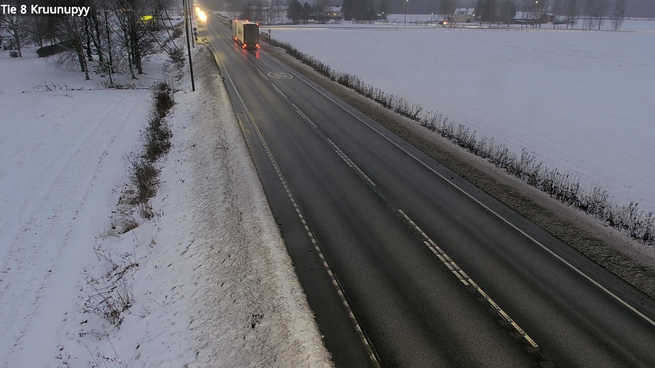 Weather Camera Image Väg 8 Kronoby, Kruunupyy, Pohjanmaa