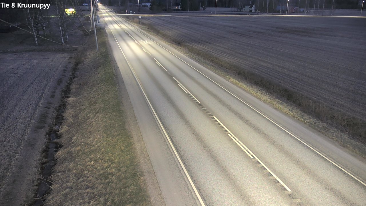 Weather Camera Image Väg 8 Kronoby, Kruunupyy, Pohjanmaa