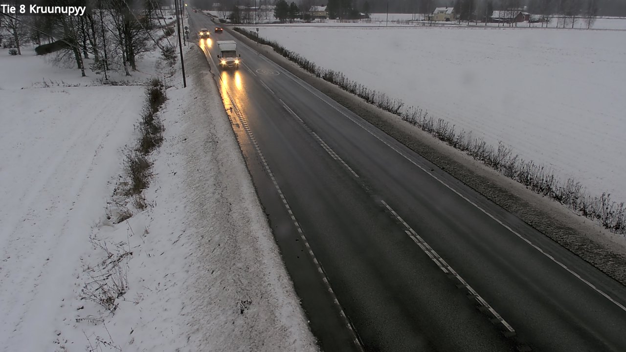 Weather Camera Image Väg 8 Kronoby, Kruunupyy, Pohjanmaa