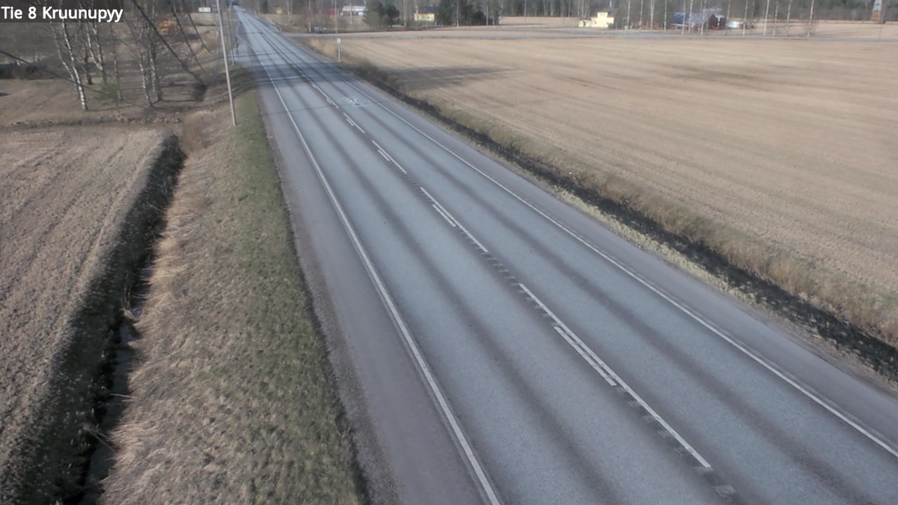 Weather Camera Image Väg 8 Kronoby, Kruunupyy, Pohjanmaa