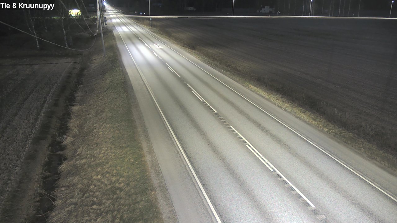 Weather Camera Image Väg 8 Kronoby, Kruunupyy, Pohjanmaa