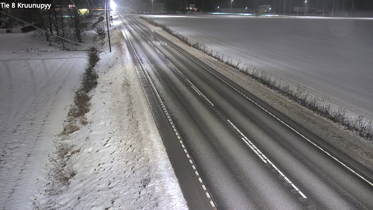 Weather Camera Image Väg 8 Kronoby, Kruunupyy, Pohjanmaa