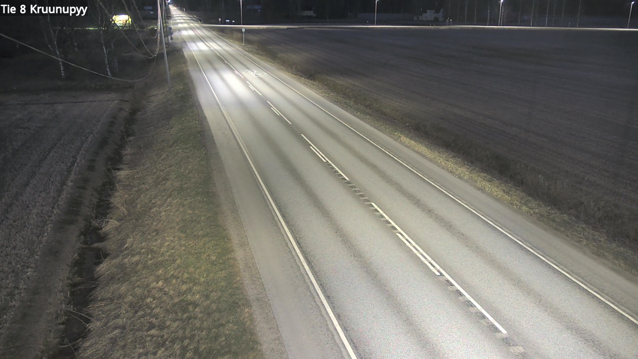 Weather Camera Image Väg 8 Kronoby, Kruunupyy, Pohjanmaa
