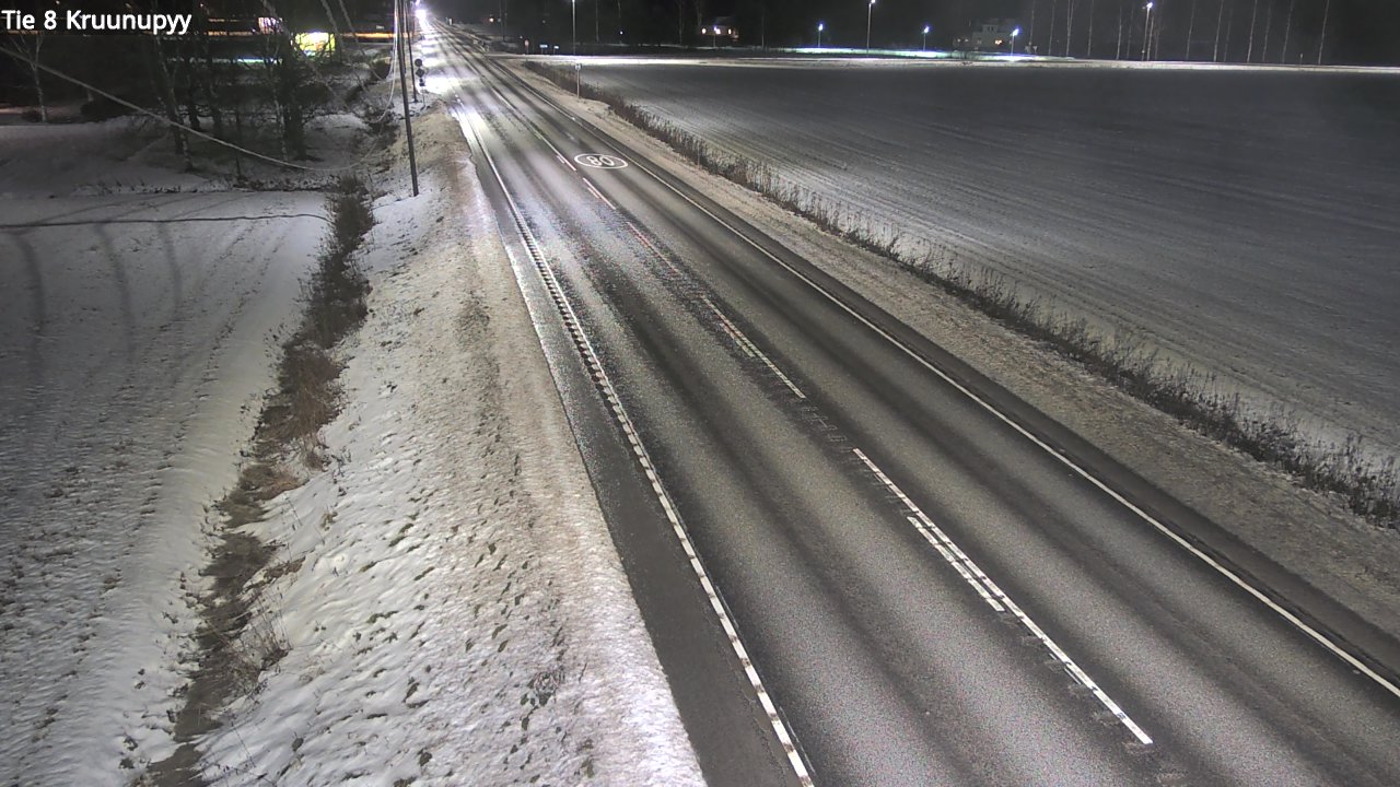 Weather Camera Image Väg 8 Kronoby, Kruunupyy, Pohjanmaa