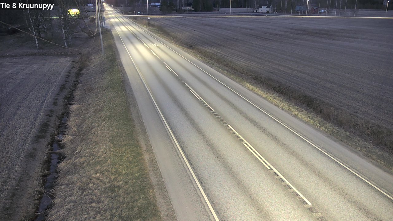 Weather Camera Image Väg 8 Kronoby, Kruunupyy, Pohjanmaa