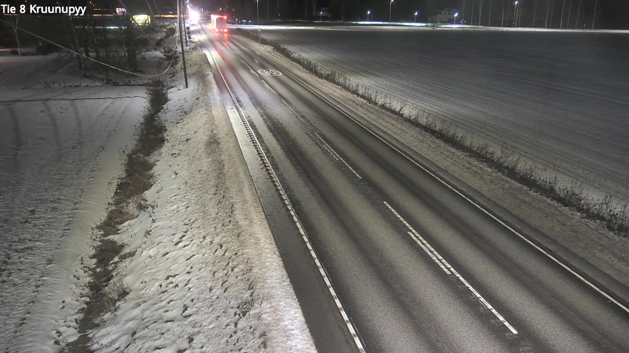 Weather Camera Image Väg 8 Kronoby, Kruunupyy, Pohjanmaa