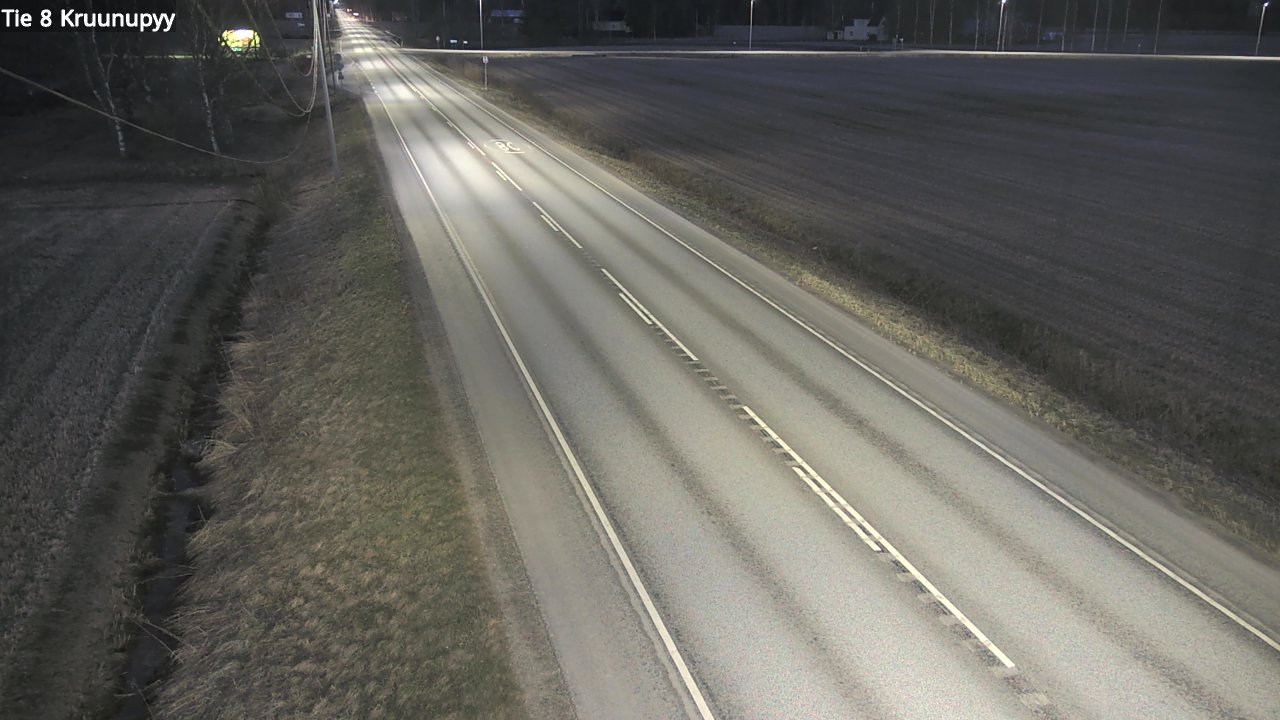 Weather Camera Image Väg 8 Kronoby, Kruunupyy, Pohjanmaa