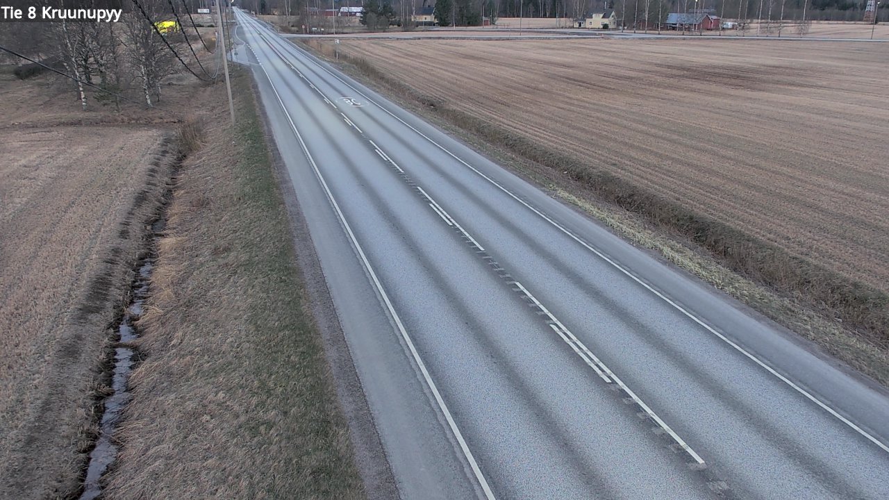 Weather Camera Image Väg 8 Kronoby, Kruunupyy, Pohjanmaa
