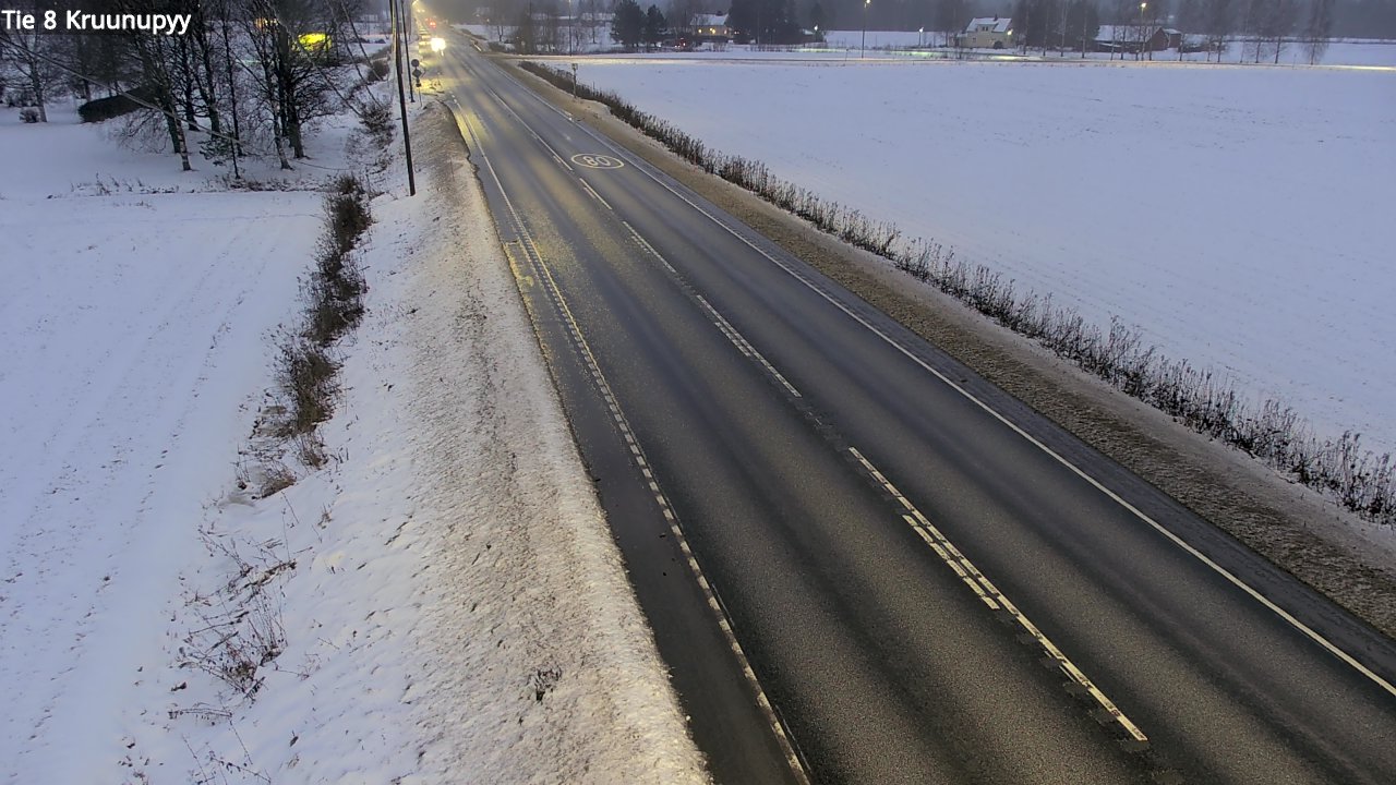 Weather Camera Image Väg 8 Kronoby, Kruunupyy, Pohjanmaa