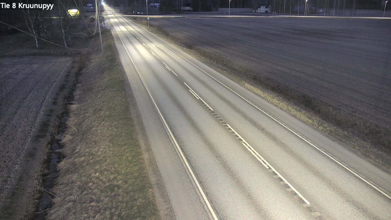 Weather Camera Image Väg 8 Kronoby, Kruunupyy, Pohjanmaa