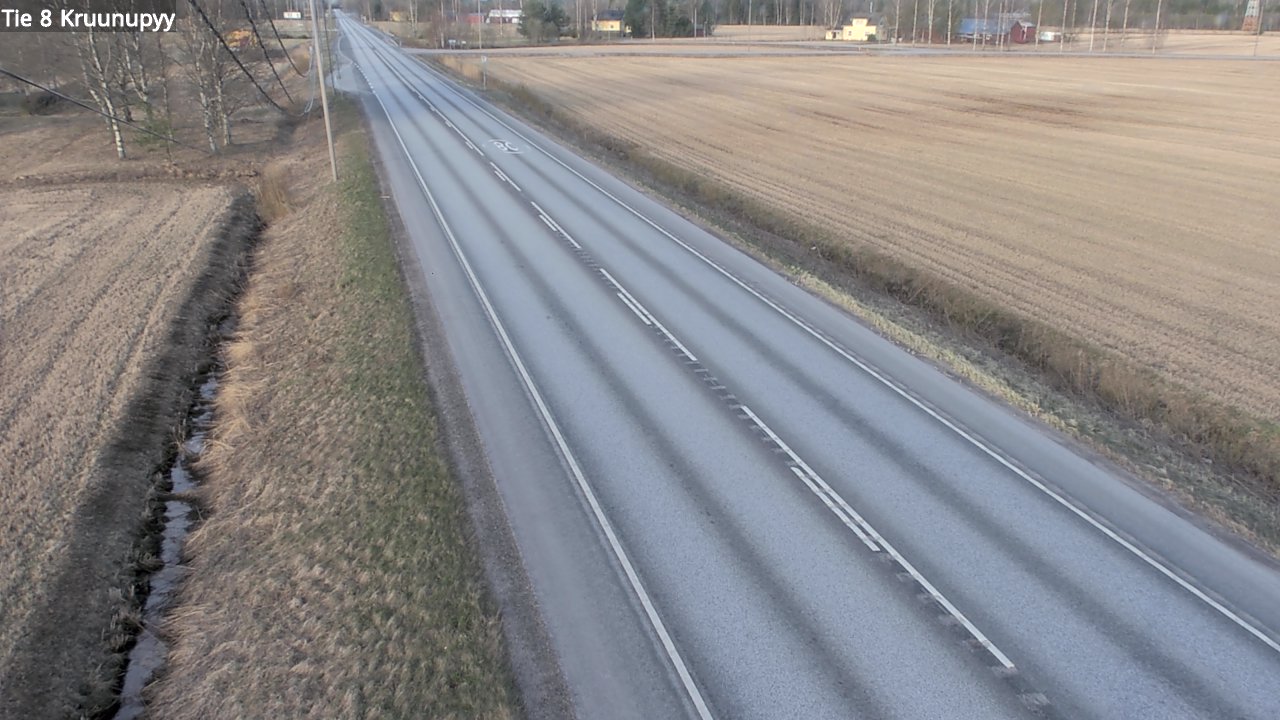Weather Camera Image Väg 8 Kronoby, Kruunupyy, Pohjanmaa