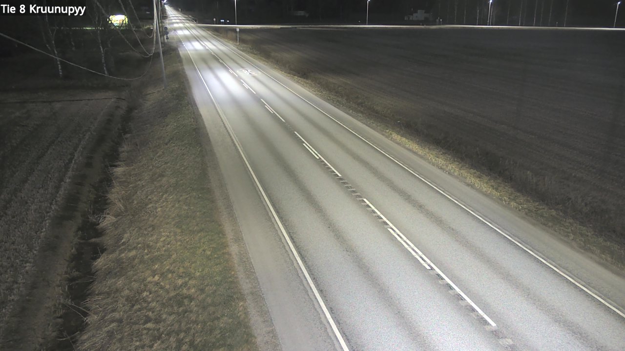 Weather Camera Image Väg 8 Kronoby, Kruunupyy, Pohjanmaa