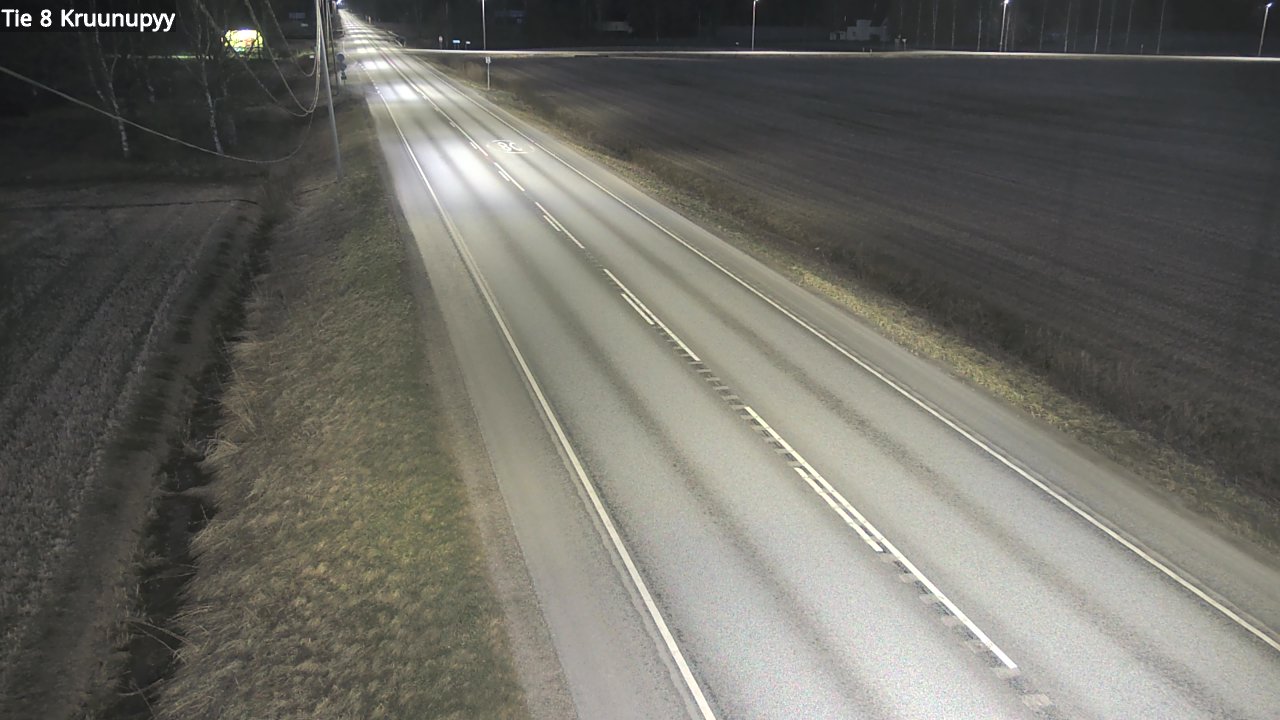 Weather Camera Image Väg 8 Kronoby, Kruunupyy, Pohjanmaa