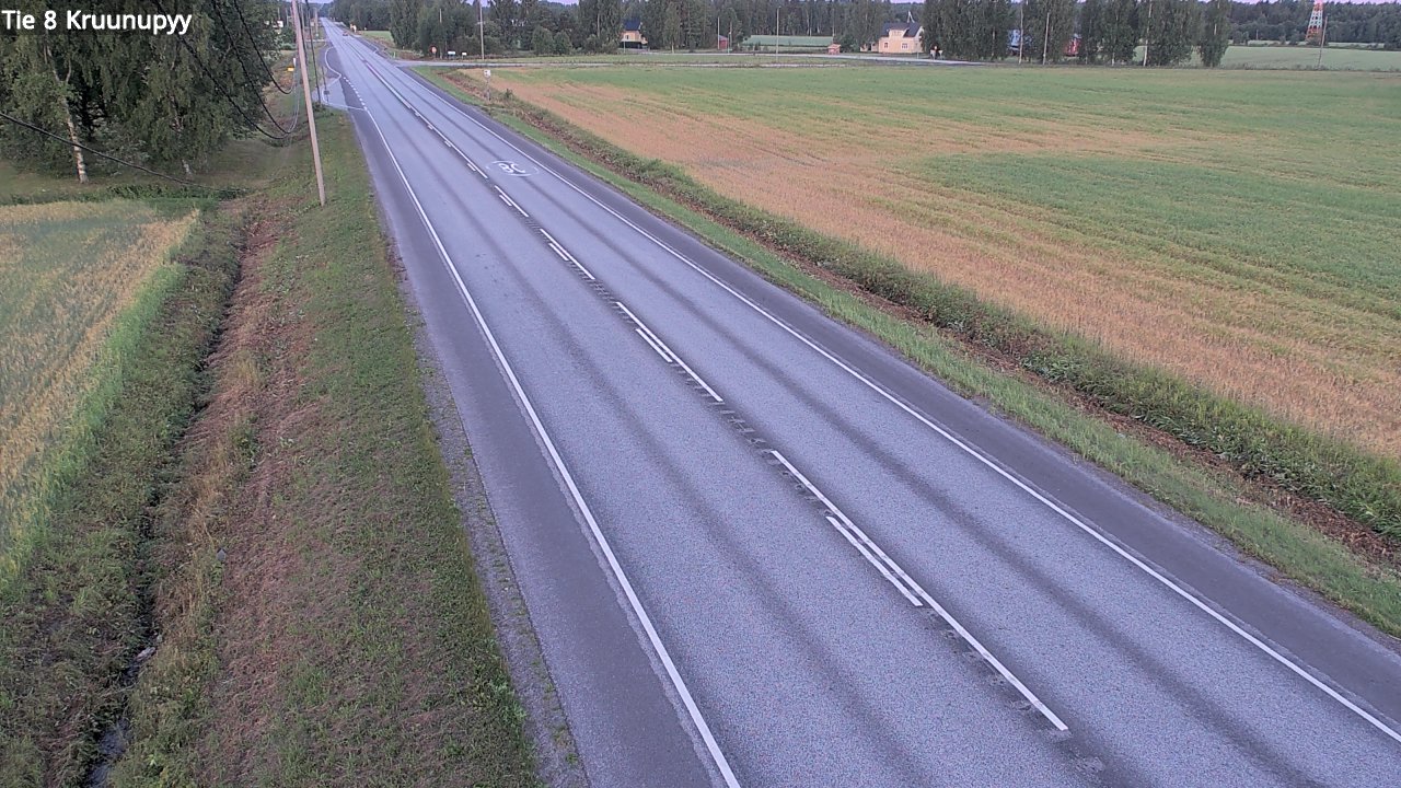 Weather Camera Image Väg 8 Kronoby, Kruunupyy, Pohjanmaa