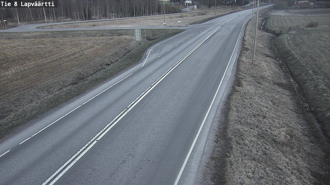 Weather Camera Image Road 8 Kristiinankaupunki, Lapväärtti, Kristiinankaupunki, Pohjanmaa