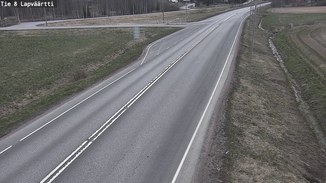 Weather Camera Image Road 8 Kristiinankaupunki, Lapväärtti, Kristiinankaupunki, Pohjanmaa