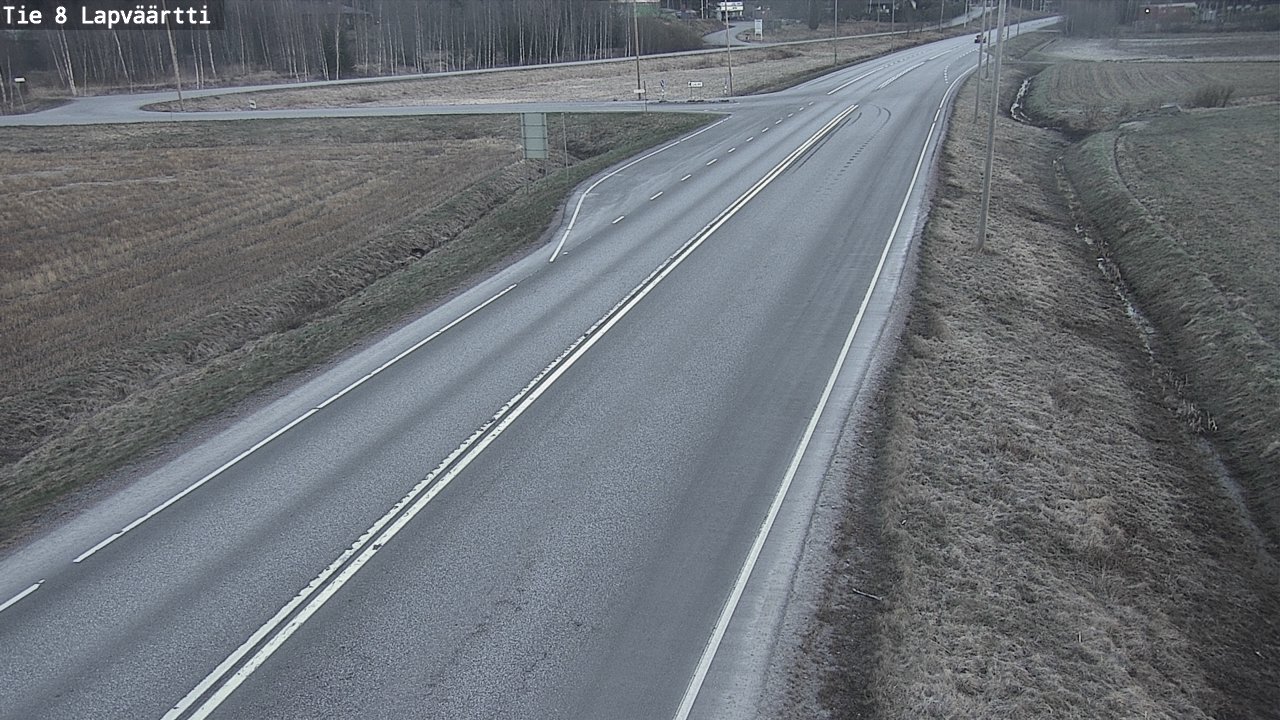 Weather Camera Image Road 8 Kristiinankaupunki, Lapväärtti, Kristiinankaupunki, Pohjanmaa