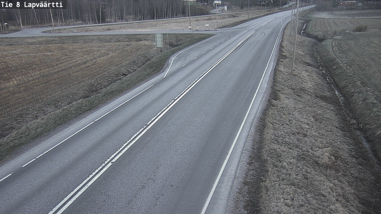 Weather Camera Image Road 8 Kristiinankaupunki, Lapväärtti, Kristiinankaupunki, Pohjanmaa
