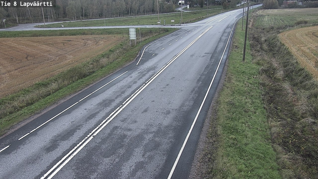 Weather Camera Image Road 8 Kristiinankaupunki, Lapväärtti, Kristiinankaupunki, Pohjanmaa