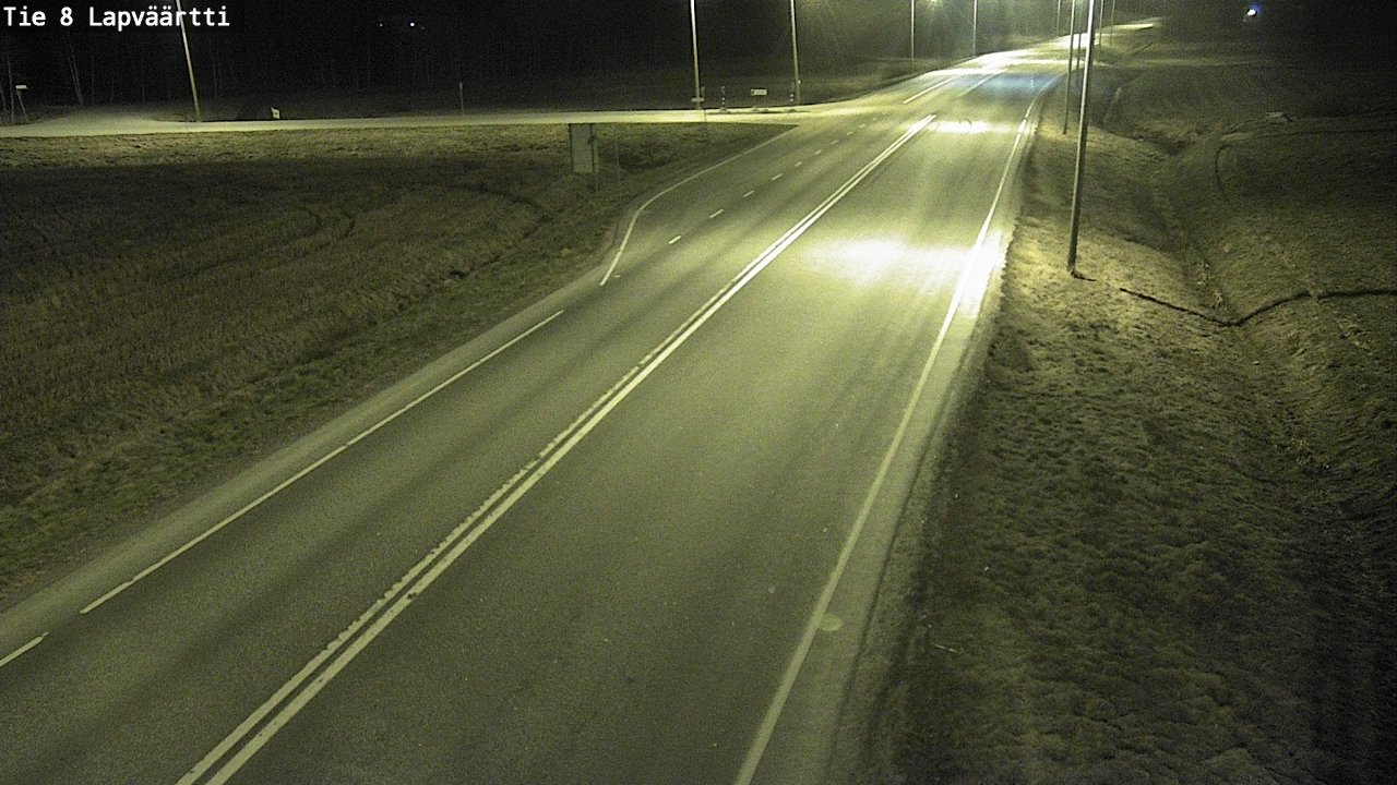 Weather Camera Image Road 8 Kristiinankaupunki, Lapväärtti, Kristiinankaupunki, Pohjanmaa