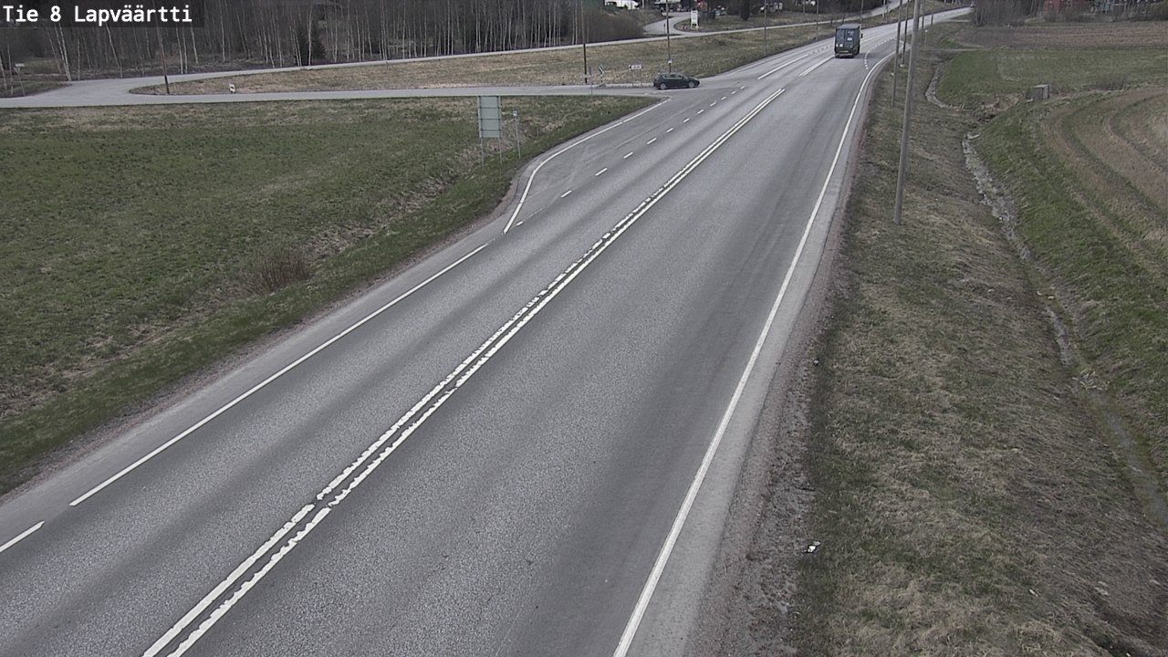 Weather Camera Image Road 8 Kristiinankaupunki, Lapväärtti, Kristiinankaupunki, Pohjanmaa