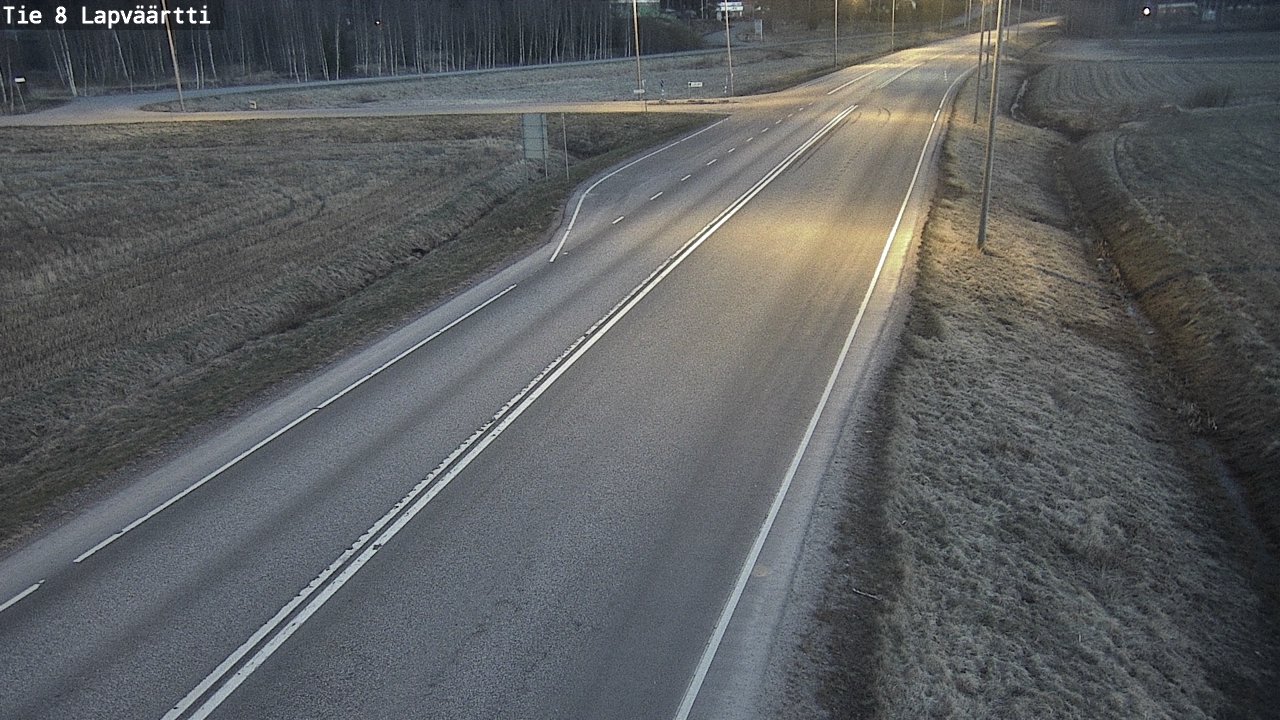 Weather Camera Image Road 8 Kristiinankaupunki, Lapväärtti, Kristiinankaupunki, Pohjanmaa