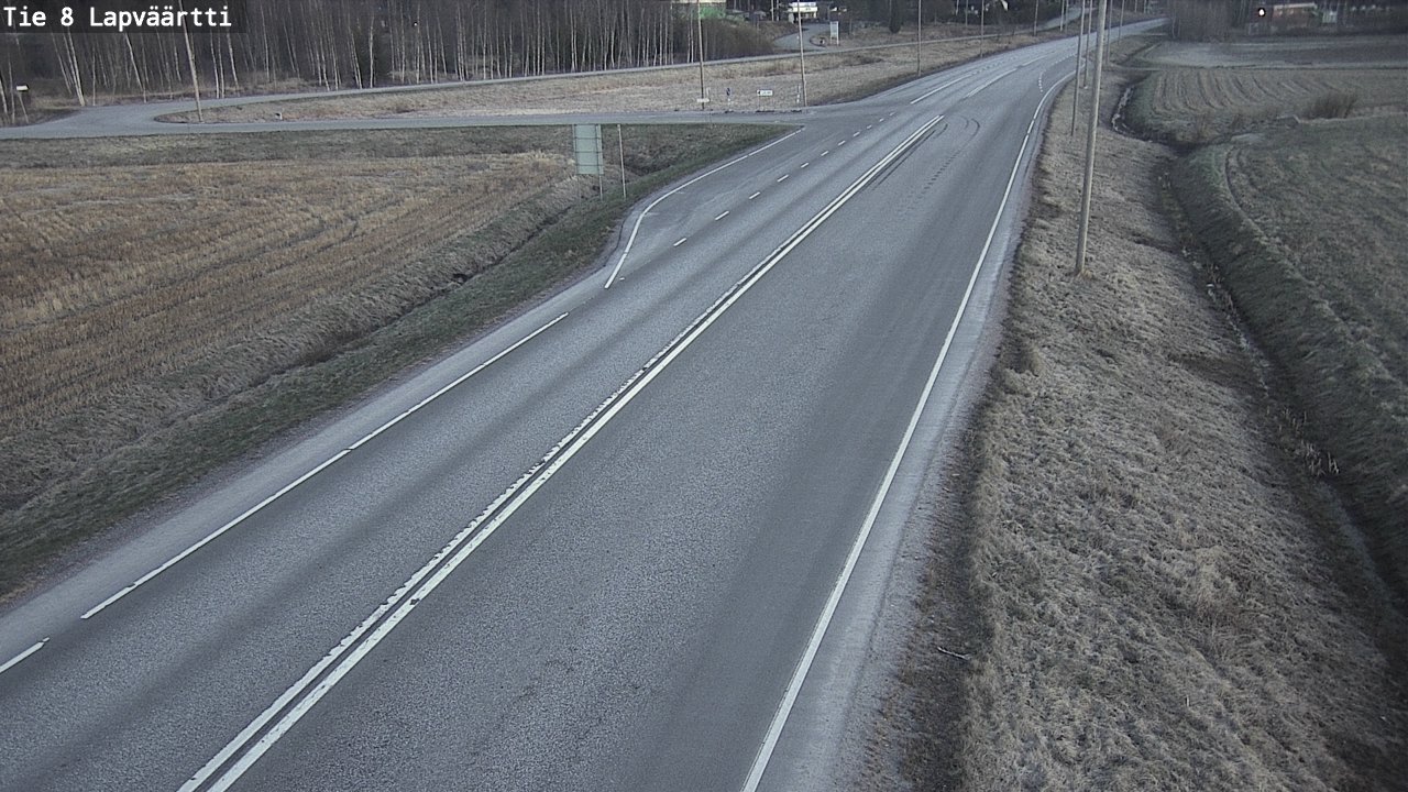 Weather Camera Image Road 8 Kristiinankaupunki, Lapväärtti, Kristiinankaupunki, Pohjanmaa