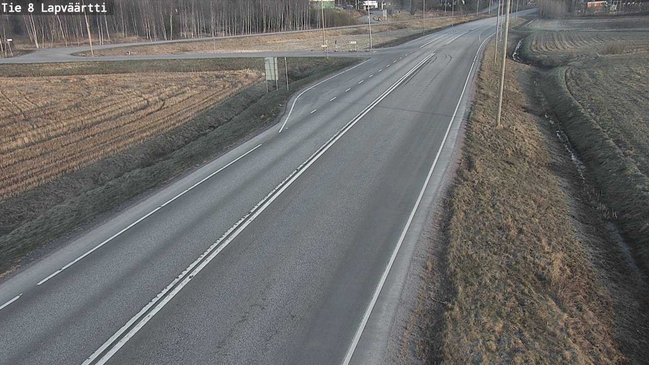 Weather Camera Image Road 8 Kristiinankaupunki, Lapväärtti, Kristiinankaupunki, Pohjanmaa