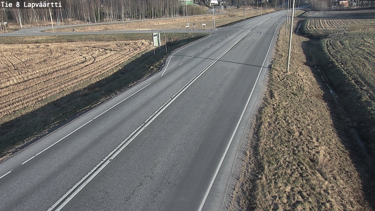 Weather Camera Image Road 8 Kristiinankaupunki, Lapväärtti, Kristiinankaupunki, Pohjanmaa