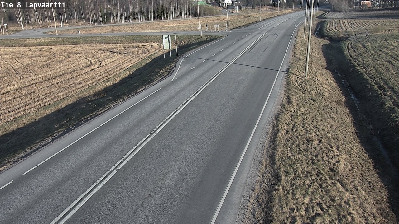 Weather Camera Image Road 8 Kristiinankaupunki, Lapväärtti, Kristiinankaupunki, Pohjanmaa