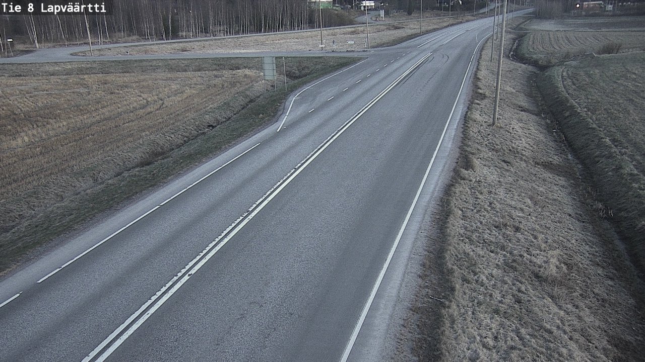 Weather Camera Image Road 8 Kristiinankaupunki, Lapväärtti, Kristiinankaupunki, Pohjanmaa