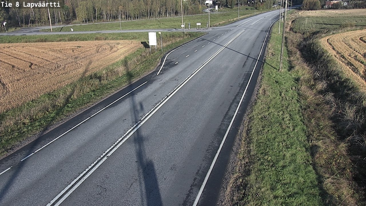 Weather Camera Image Road 8 Kristiinankaupunki, Lapväärtti, Kristiinankaupunki, Pohjanmaa