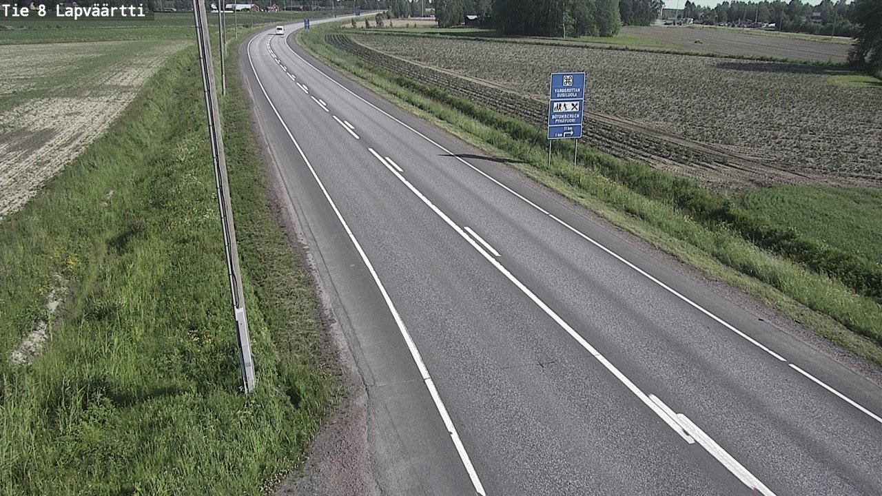 Weather Camera Image Road 8 Kristiinankaupunki, Lapväärtti, Kristiinankaupunki, Pohjanmaa