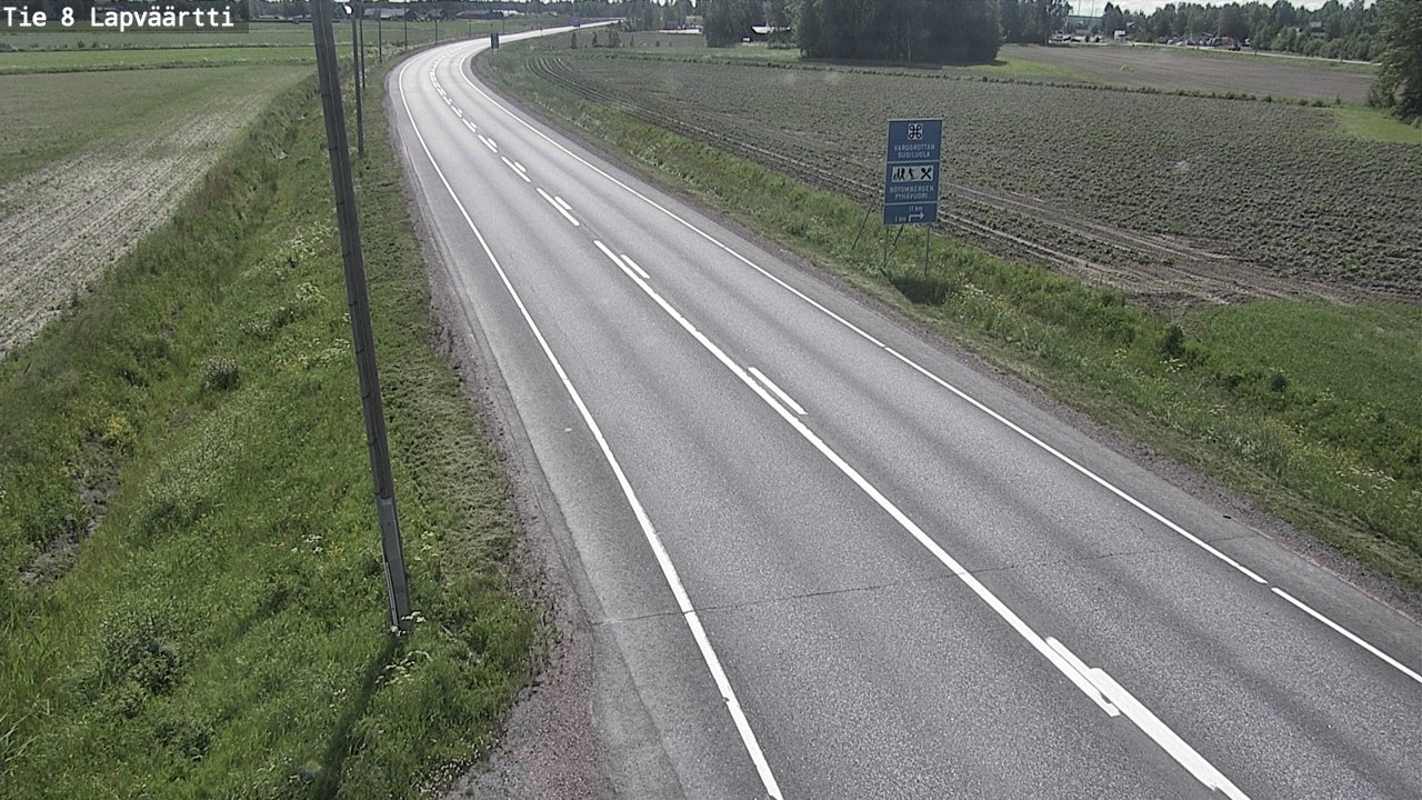 Weather Camera Image Road 8 Kristiinankaupunki, Lapväärtti, Kristiinankaupunki, Pohjanmaa